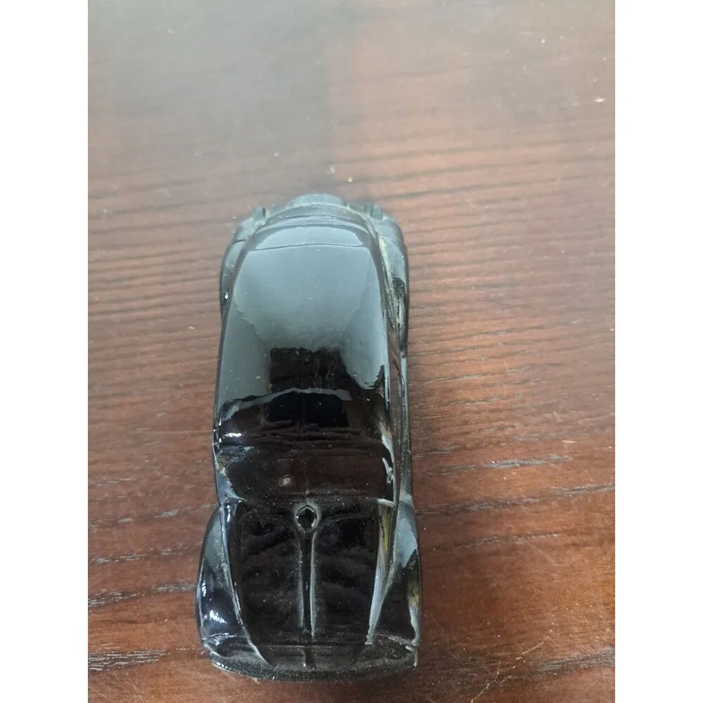 Vintage Black Volkswagen Bug Glass Avon Bottle - Empty